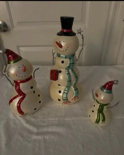 Christmas Decoration Snowman Family 