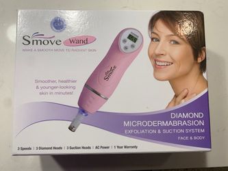 Ora Smove Wand Diamond Microdermabrasion Exfoliation & Suction System - Pink