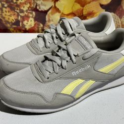 Reebok Women’s Shoes 9 Comfort Footbed Grey w/Yellow White FX0872