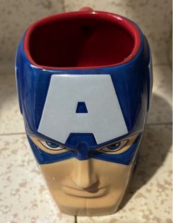 3D Marvel Captain America Scluptured Coffee Mug New Collerctors Item