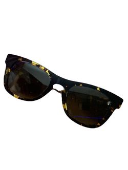 Burberry Women’s Rectangle Tortoise Shell Sunglasses Black Frame Brown Tinted