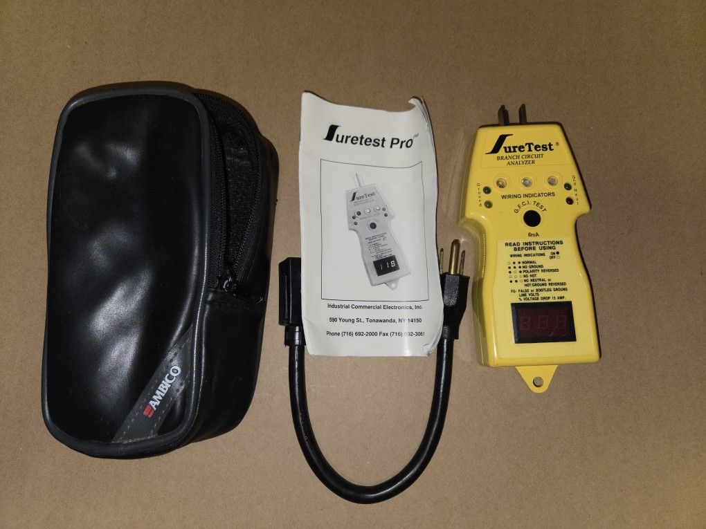 SureTest Pro (7C93) Branch Circuit Wiring Analyzer with GFCI Test