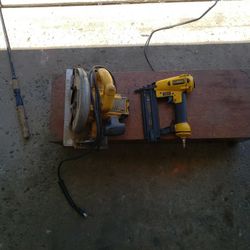  Dewalt circular saw and nail gun