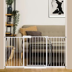 White Walk Through Baby/Pet Gate Extra Wide/Tall