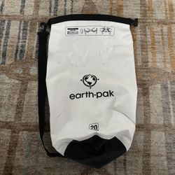 Earth Pak 20L Waterproof Dry Bag – White/Black | $10