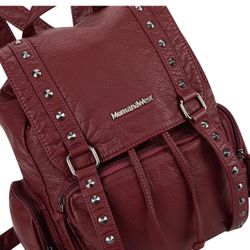 Montana West Washed Leather Drawstring Backpack Purse Satchel Backpack for Women