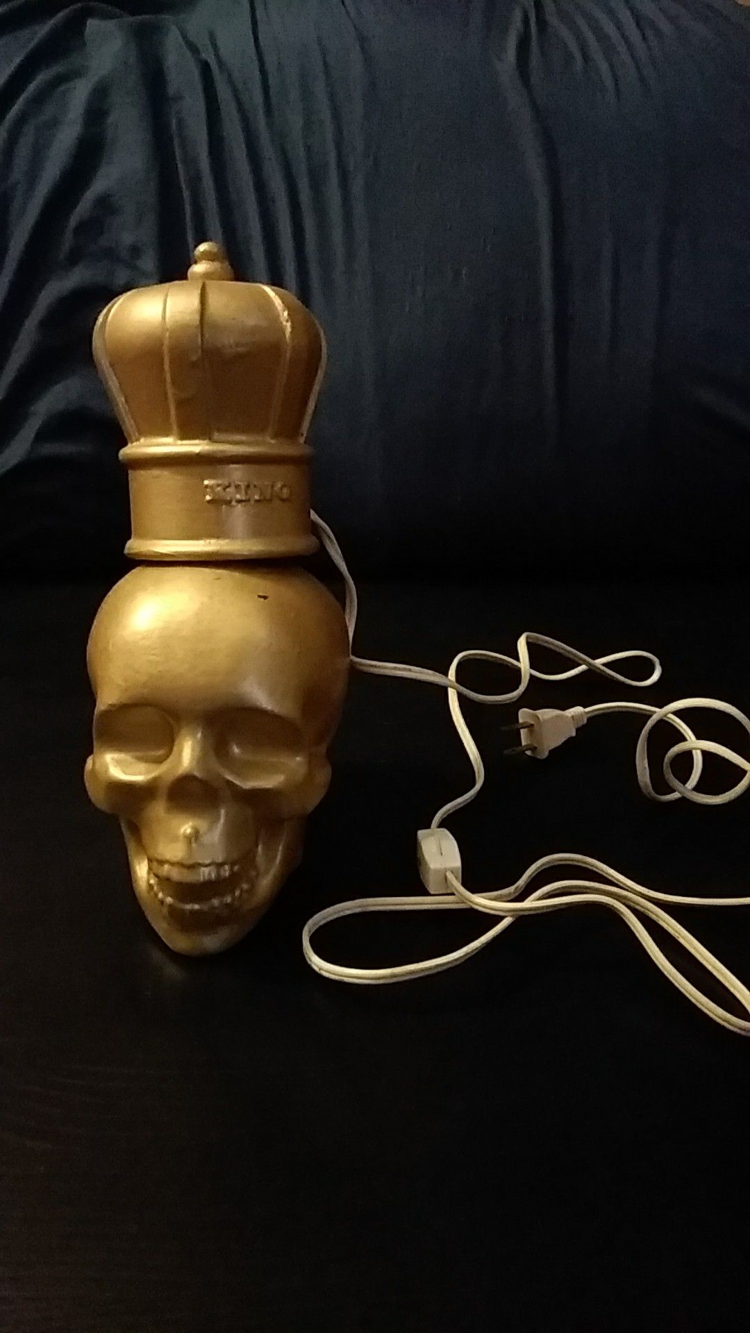 Handmade skull lamp