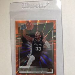 Donruss Tre Jones Orange Lazer 