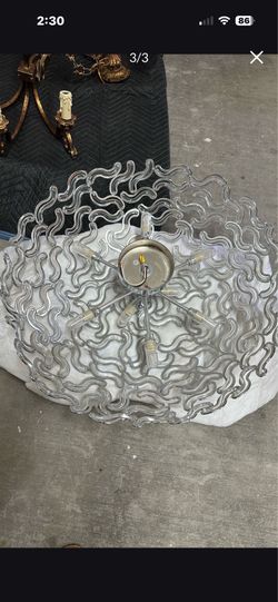 Modern flush mount light fixture