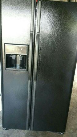 Black side by side refrigerator