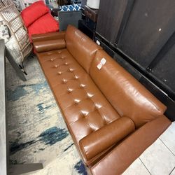 Brand New Brown Faux leather Sofa 