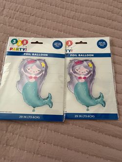 Mermaid Foil Balloons 29 Inch – Set of 2