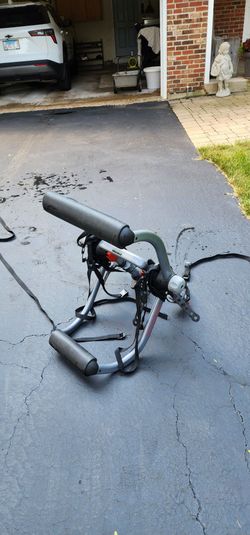 Two adult bikes and carrier