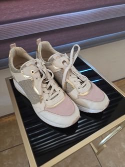 MK Women's Chunky Sneakers Pink Gold