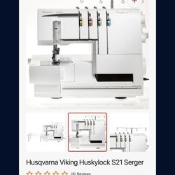 Sewing Machine Husqvarna Viking Huskylock S21 is