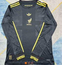 Mexico Oro  black long sleeve national soccer jerseys