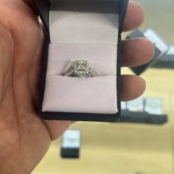 Square Diamond Ring 3.7grams Size 5.5 14k