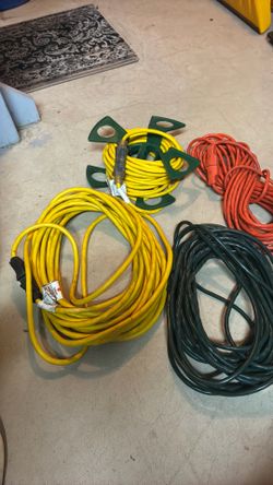Four heavy duty extension cords