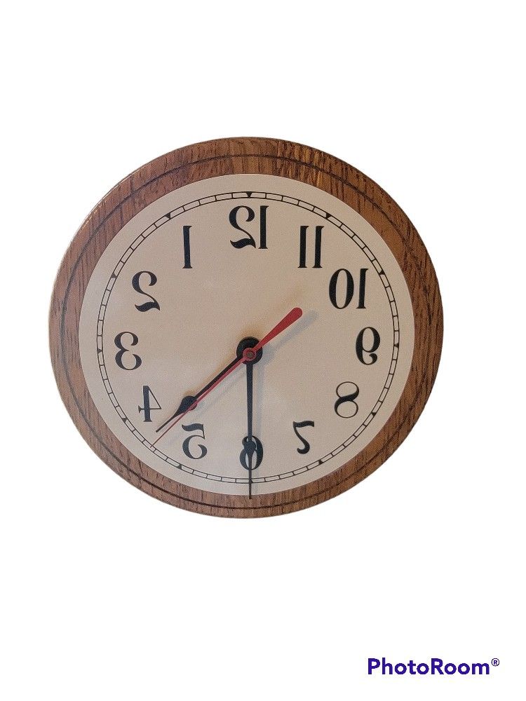 Barber Shop Clock. Reverse CLOCK