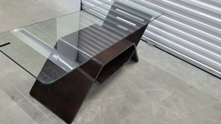 Glass tv stand
