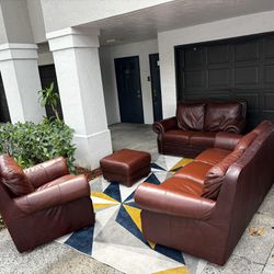 High Quality Genuine leather Sofa Set of 4
