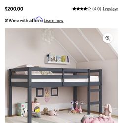 Junior Loft Bed Twin .Gray