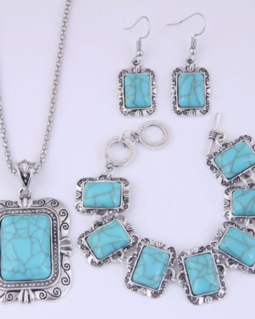 Fashion metal concise turquoise