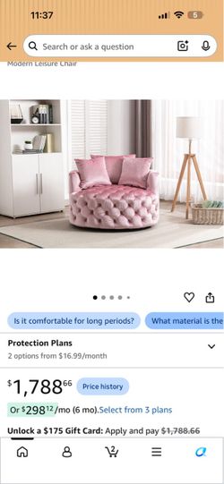 Pink Tufted Velvet Swivel Accent Chair