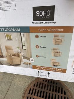 Soho Baby Nottingham Glider Recliner Latte