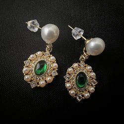 Natural pearls Gold Plated Earrings