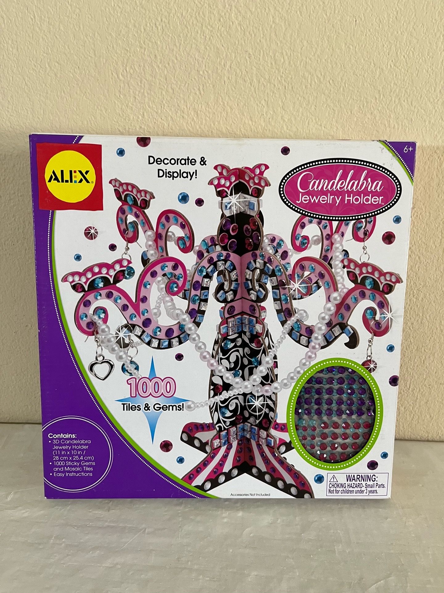 NEW ALEX Candelabra Jewelry Holder 1000 Tiles & Gems💎