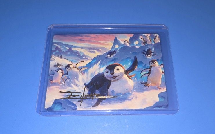 MTG Avatar Otter-Penguin Art Card Series Gold Stamped Signature