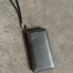 Black RFID Blocking Zipper Wallet/Clutch