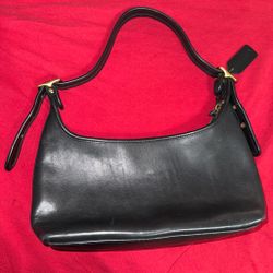 Coach Black Leather Shoulder Bag