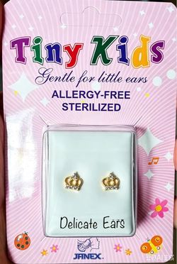 Kids earring 24k gold plated