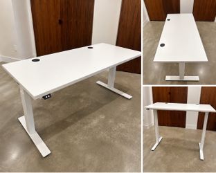 UPLIFT 66” Electric Standing Desk – White – Adjustable Sit/Stand Desk