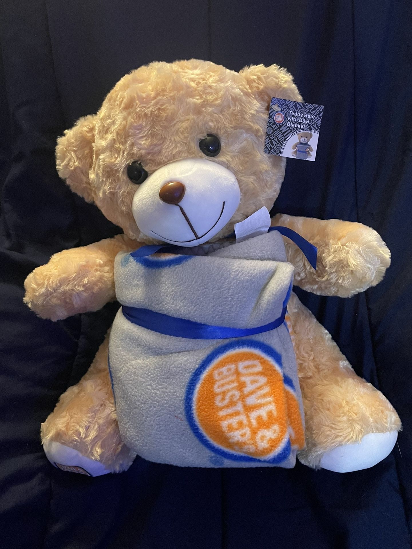 Dave & Busters Bear with Blanket 