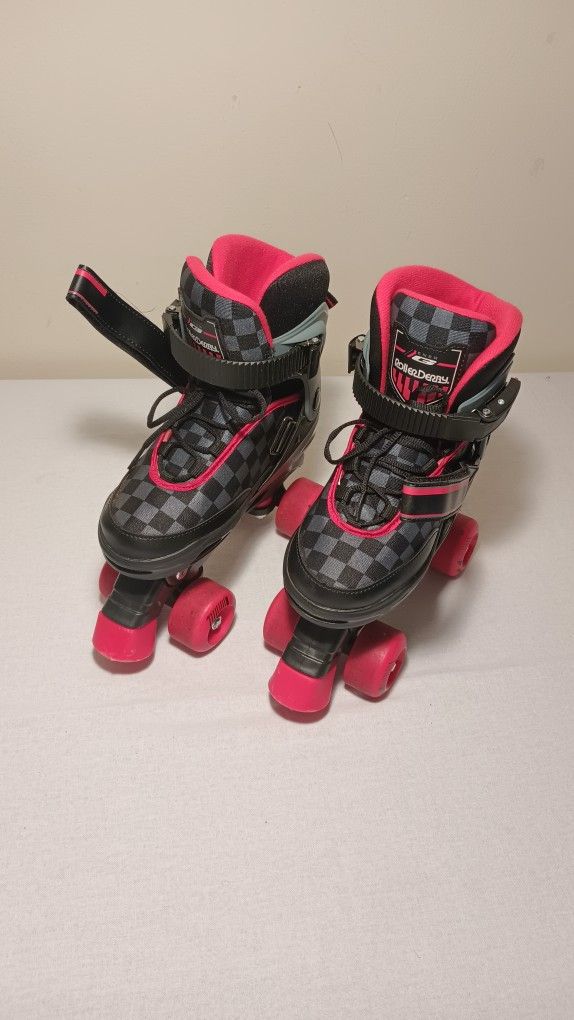 ROLLER DERBY Ener G YOUTH Boy's Size 3-6 Roller Skates Black Red - FAST BEARINGS