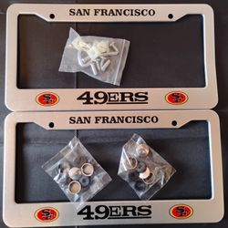San Francisco 49ers license Plates lot of 2 NEW