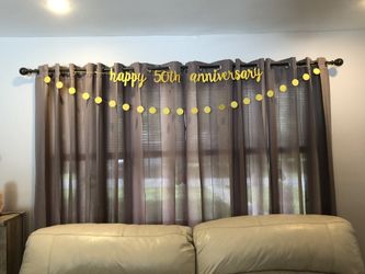 happy 50th anniversary Banner - Gold