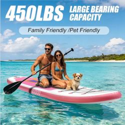 10'6" Inflatable Paddle Board for Adults Wide Stable SUP for Beginner