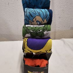 Dragonball Z Super Broly 5 Pair CREW SOCKS Men Size 8-12