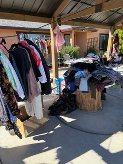 Clothes shoes bed