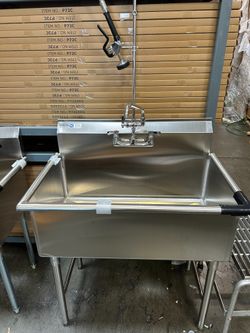 Brand new in box NSF Heavy duty stainless steel  Heavy duty utility sink 36x21" big bowl 
