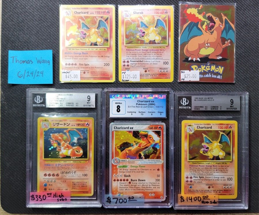 FS / FT

6 Charizards - 🔥🐲6️⃣

Pokemon Cards