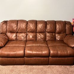 Leather Couch With Pull Out Bed