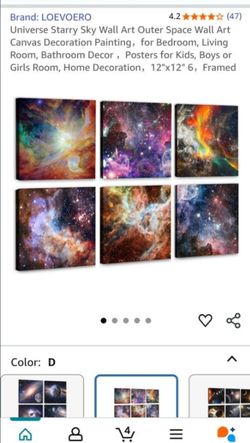 Set Of 6 Space Pictures 