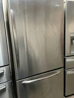 Stainless Steel Amana Fridge Bottom Freezer