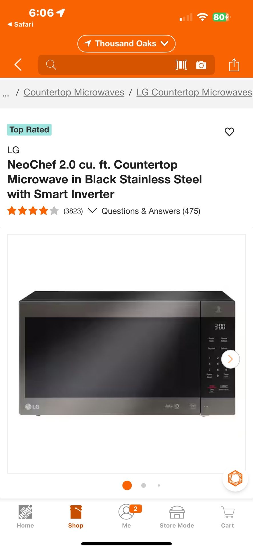NEW LG 24” 🤗 BLACK 🤗 COUNTER TOP MICROWAVE IN BOX