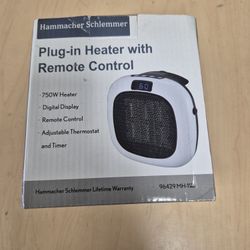 Hammacher Schlemmer plug-in heater with remote control